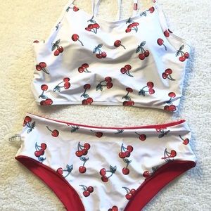 NWT Zaful Forever Young 2 piece Cherry Red -10